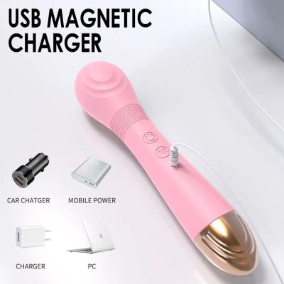 Chày rung Máy Rung 2 Đầu Liếm & Rung 24 Chế Độ – Kích Thích Kép | Máy Massage Cá Nhân | Đồ Chơi Tình Yêu | Silicon Cao Cấp | Pin Sạc USB | Chống Nước | Rechargeable Waterproof Silicone Vibrator 1100 50Db Vibrating Stick Massage | Hàng Chính Hãng | Giao Kí