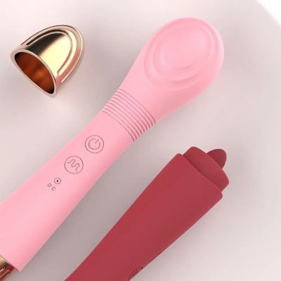 Chày rung Máy Rung 2 Đầu Liếm & Rung 24 Chế Độ – Kích Thích Kép | Máy Massage Cá Nhân | Đồ Chơi Tình Yêu | Silicon Cao Cấp | Pin Sạc USB | Chống Nước | Rechargeable Waterproof Silicone Vibrator 1100 50Db Vibrating Stick Massage | Hàng Chính Hãng | Giao Kí
