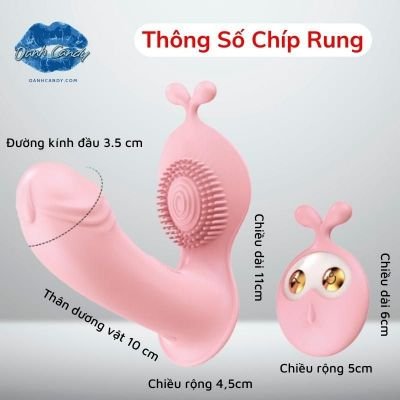 Chip Rung Tình Yêu Hình Dương Vật Tai Thỏ Lilo – Mini Vibrator Rung Diều Khiển Từ Xa | Sản Phẩm Chính Hãng | An Toàn | Bảo Hành | Uy Tín | Giá Tốt | Vi Tính Hóc Môn