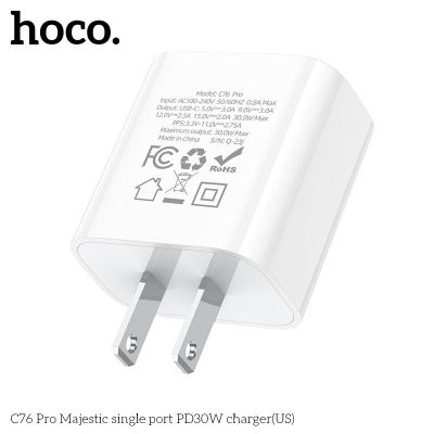 CỐC SẠC HOCO C76 PRO PD30W MỘT CỔNG MAJESTIC (US) Củ Sác