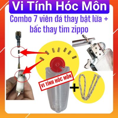 Combo 7 viên đá lửa thay cho bật lửa hột quẹt, zippo + bấc