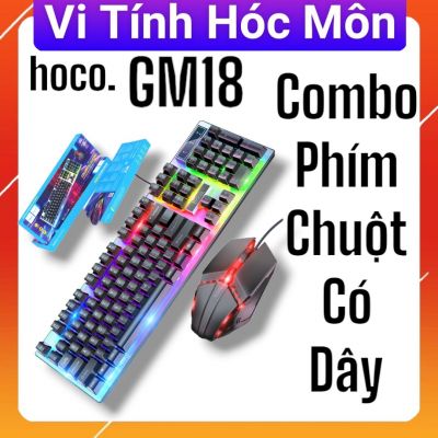 combo phím chuột có dây hoco GM18 có led