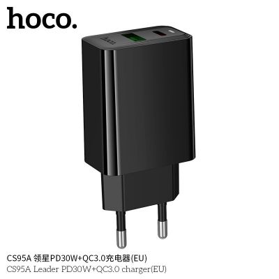 Củ sạc Cốc sạc Hoco CS95A Leader PD30W+QC3.0 MỚI (EU)