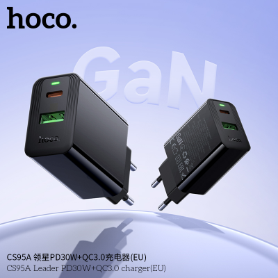 Củ sạc Cốc sạc Hoco CS95A Leader PD30W+QC3.0 MỚI (EU)