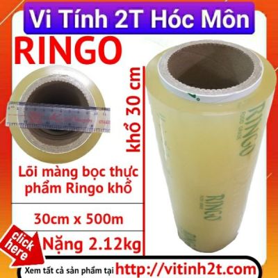 Cuộn lõi màng bọc thực phẩm Ringo 30cm x 500m, sử dụng trong lò vi sóng, màng bọc bảo vệ thực phẩm Tuyền Hưng