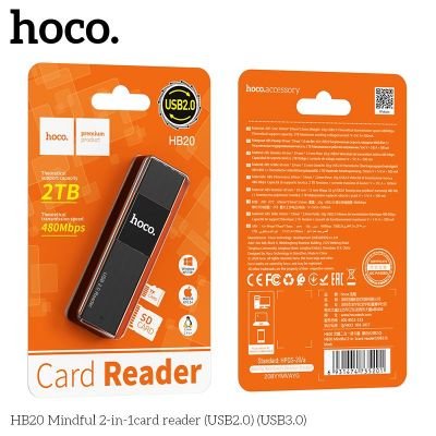Đầu đọc thẻ Hoco HB20 2 trong 1 USB2.0 | Đầu đọc thẻ TF và SD Hoco HB20 chính hãng | Đầu đọc thẻ Hoco HB20 tiện dụng nhỏ gọn | Đầu đọc thẻ Hoco 2in1 tốc độ cao | Đầu đọc thẻ nhớ Hoco HB20 giá rẻ chất lượng | Vi Tính Hóc Môn