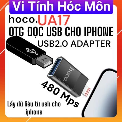 ĐẦU OTG CHO IPHONE LẤY DỮ LIỆU TỪ USB , LIGHTING DATA TRANSFER OTG hoco ua17