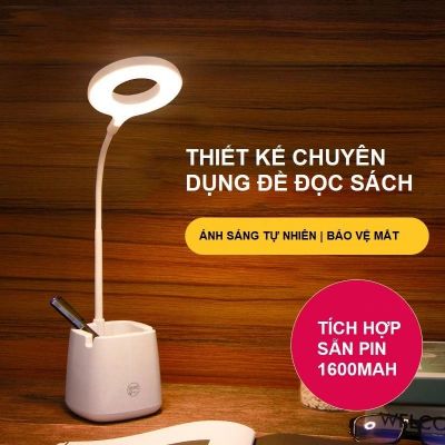 ĐÈN HỌC ĐỂ BÀN DP 6055B 2 CHẾ ĐỘ SÁNG CÓ HỘC ĐỰNG BÚT