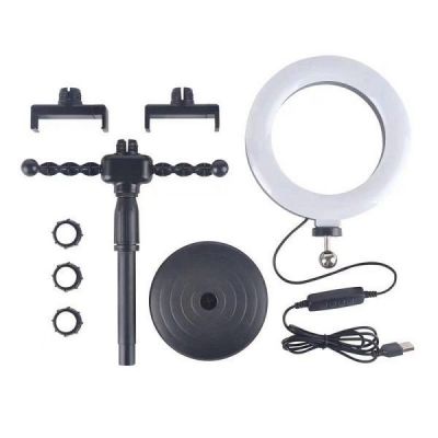 Đèn LiveStream 3 Trong 1 Kèm Giá Đỡ 2 Điện Thoại m16
