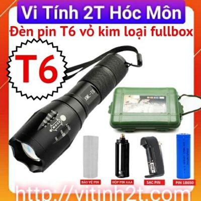 Đèn Pin Police Siêu Sáng T6 vỏ kim loại fullbox