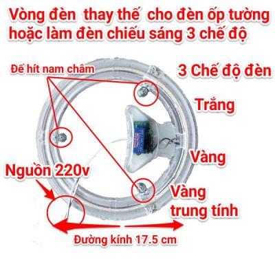 Đèn vòng thay thế cho đèn ốp tường hoặc dùng để chiếu sáng