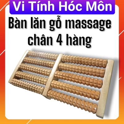 Dụng cụ massage chân bằng gỗ (M6) - Bàn lăn chân gỗ 4 hàng - Xóa tan nỗi nhức mỏi chân tay, tăng cường tuần hoàn máu, giúp lưu thông khí huyết