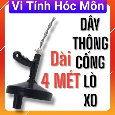Dụng cụ thông tắc cống đa năng lò xo xoắn 4m thông cống