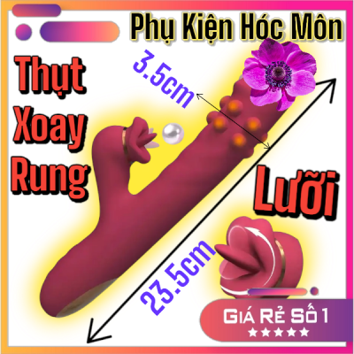 Dương Vật Giả Bi Xoắn Lưỡi Liếm Thụt R420 Sherwin | Thrusting Vibrator For Women | Thrusting Dildo G Spot | 7 Thrust 7 Vibration | Sextoy Cao Cấp | Đồ Chơi Tình Yêu | Vi Tính Hóc Môn
