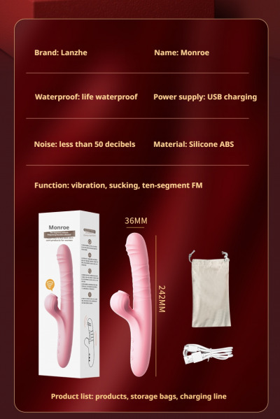 Dương vật thụt hút Lilo 10 Frequency Sucking Vibrator Dildo Vibration for Female Masturbation