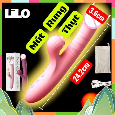 Dương vật thụt hút Lilo 10 Frequency Sucking Vibrator Dildo Vibration for Female Masturbation