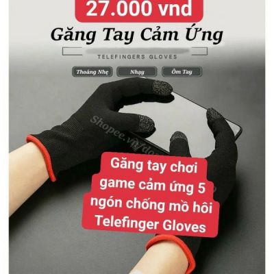 Găng tay chơi game cảm ứng 5 ngón chống mồ hôi telefinger gloves
