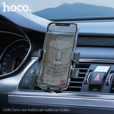 Giá đỡ điện thoại trên xe hơi hoco CA86 kẹp điện thoại trên xe hơi khe gió chính hãng
