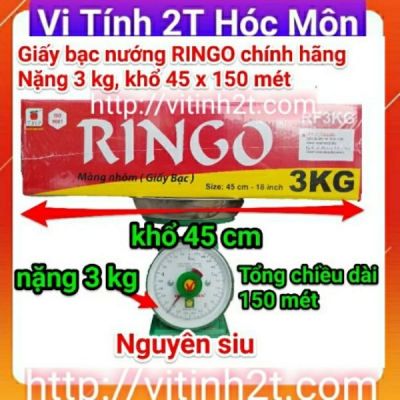 Giấy bạc nướng thực phẩm Ringo 3kg khổ 45 cm nặng 3kg màng nhôm giao hoả tốc Tp Hồ Chí Minh