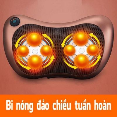 Gối massage hồng ngoại 8 bi mẫu mới đảo chiều tự động loại 1 - CAM KẾT GỐI XOAY CHIỀU TỰ ĐỘNG 8bi