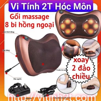 Gối massage hồng ngoại 8 bi mẫu mới đảo chiều tự động loại 1 - CAM KẾT GỐI XOAY CHIỀU TỰ ĐỘNG 8bi