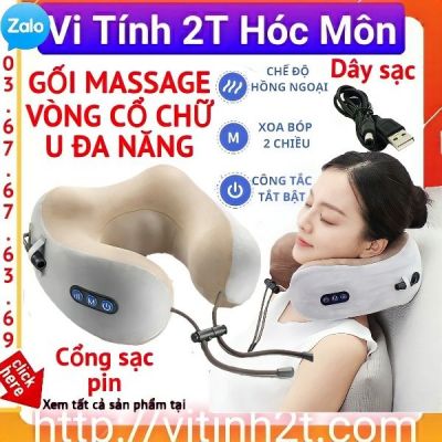 GỐI MASSAGE VÒNG CỔ CHỮ U ĐA NĂNG