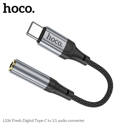 HOCO LS36 CÁP CHUYỂN TYPE C RA 3.5MM CẮM TAI NGHE CÓ HỖ TRỢ ĐÀM THOẠI