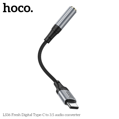 HOCO LS36 CÁP CHUYỂN TYPE C RA 3.5MM CẮM TAI NGHE CÓ HỖ TRỢ ĐÀM THOẠI