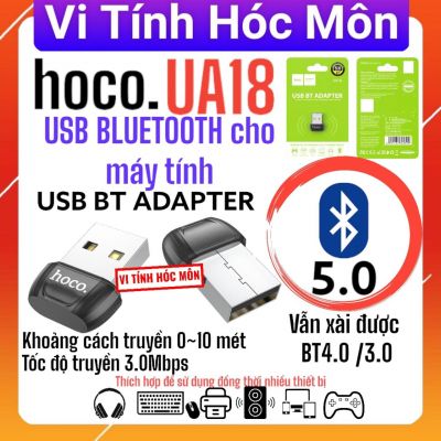 hoco UA18 Usb bluetooth cho máy tính giúp kết nối loa headphone tai nghe loa bluetooth ( Vi Tính Hóc Môn)