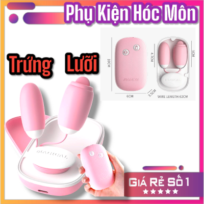 Hộp Trứng Rung 2 Đầu Magic Box | Kích Thích Rung & Lưỡi | Màu Tím Sướng Mạnh | Hàng Chính Hãng | Vi Tính Hóc Môn | Đồ Chơi Tình Yêu Hóc Môn