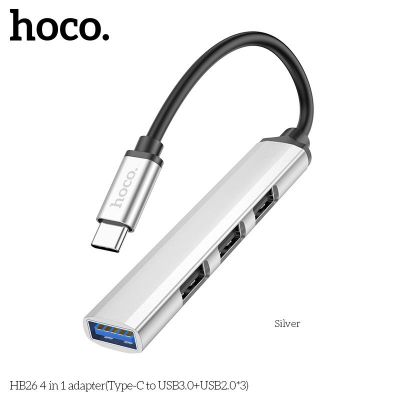 Hub chuyển Type c sang usb 4in1 hoco HB26 2.0 3.0