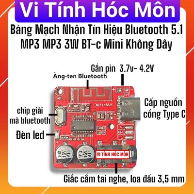 Mạch bluetooth 5.1 biến loa amply thường thành loa amply bluetooth  cổng type c