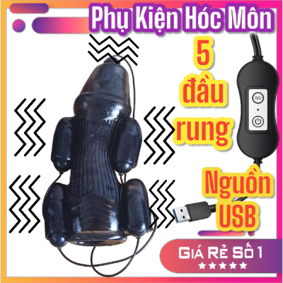 Máy massage nam giới đa năng | Thiết bị thư giãn cao cấp | Máy massage Dương vật  | 5 đầu rung mạnh mẽ | Sạc USB tiện lợi | Phụ kiện chăm sóc sức khỏe | Vi Tính Hóc Môn