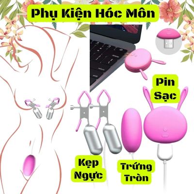 Máy Rung Kẹp Núm Vú & Âm Vật 2 Kẹp 1 Trứng Tròn – Kích Thích Rung Mạnh | Sạc USB | Vi Tính Hóc Môn | Đồ Chơi Tình Yêu Hóc Môn | Giá Tốt | Mua Ngay