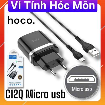 (micro usb) bộ sạc nhanh 18w 3a qc 3.0 hoco C12Q