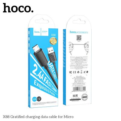 (micro usb) Cáp sạc nhanh 2.4A hoco x88