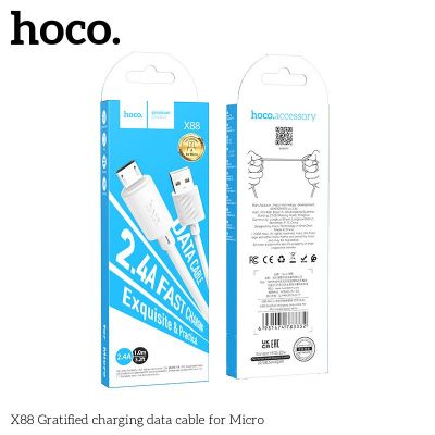 (micro usb) Cáp sạc nhanh 2.4A hoco x88