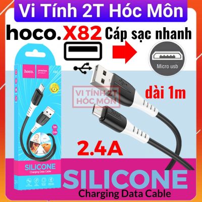 (micro usb) Dây sạc nhanh HOCO X82, sạc nhanh 2.4A, dây sạc micro bọc silicone dẻo, dây dài 1m. Huyện hóc môn