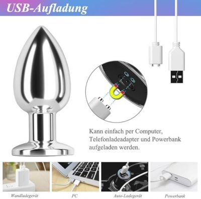 Phích cắm hậu môn inox 10 chế độ rung | Nút rung thép không gỉ chống nước | Điều khiển từ xa kích thước nhỏ | Đồ chơi tình yêu cao cấp | Vi Tính Hóc Môn