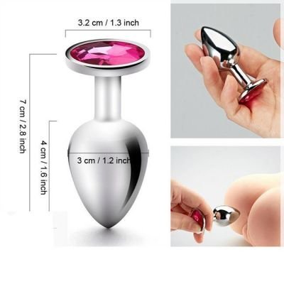 Phích Cắm Hậu Môn Kim Loại Đá Tròn Mỏ Neo Size Nhỏ | Đồ Chơi Tình Yêu | Vi Tính Hóc Môn