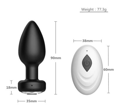 Phích Cắm Hậu Môn Rung Điều Khiển vibration anal plug Cao Cấp | Vi Tính Hóc Môn