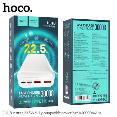 (có VAT) Pin Sạc Dự Phòng Hoco J101B 30000mAh Chính Hãng | Dung Lượng Lớn | Sạc Nhanh Ổn Định | An Toàn Pin | Giá Tốt | Vi Tính Hóc Môn | Hoco Hóc Môn
