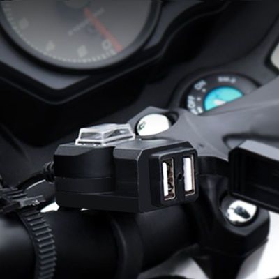 SẠC ĐIỆN THOẠI XE MÁY 2 CỔNG USB 12 - 24V - SẠC XE MÁY
