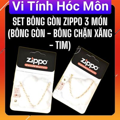 SET BÔNG GÒN ZIPPO 3 MÓN (BÔNG GÒN - BÔNG CHẶN XĂNG - TIM)