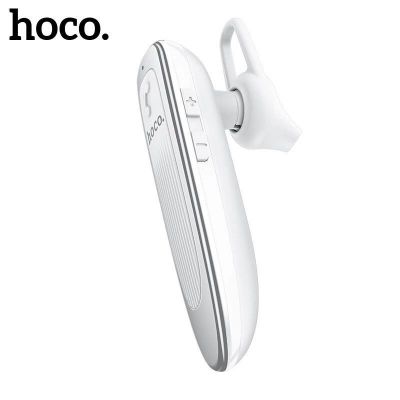 Tai nghe bluetooth Hoco E60, tai nghe bên có mic đàm thoại, 10h nghe nhạc, nút điều chỉnh âm lượng.