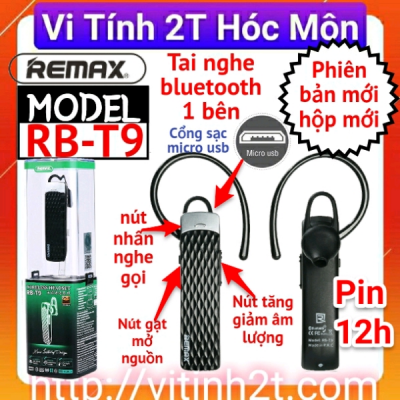 Tai nghe Bluetooth Remax RB - T9 nhỏ gọn, trang bị bộ lọc tiếng ồn remax t9