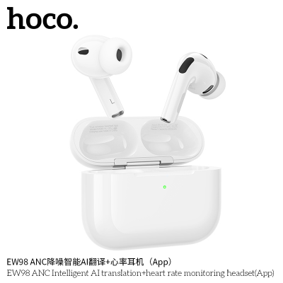 Tai nghe chống ồn Hoco EW98 ANC dịch thuật thông minh AI và theo dõi nhịp tim (App)
