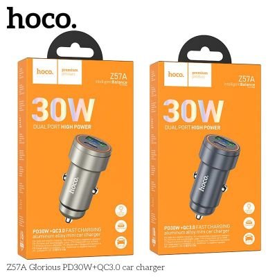 (có VAT) Tẩu Sạc Ô Tô Hoco Z57A 30W | Sạc Nhanh Cao Cấp | Hỗ Trợ PD QC | Phụ Kiện Xe Hơi | Chính Hãng Hoco | An Toàn | Bền Bỉ | Dùng Cho Ô Tô | Điện Thoại | Tablet | Giá Tốt | Vi Tính Hóc Môn | HOCO Hóc Môn
