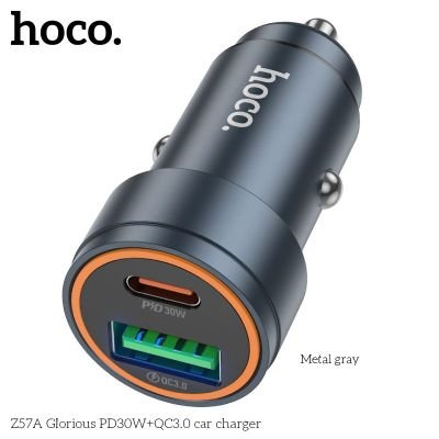 (có VAT) Tẩu Sạc Ô Tô Hoco Z57A 30W | Sạc Nhanh Cao Cấp | Hỗ Trợ PD QC | Phụ Kiện Xe Hơi | Chính Hãng Hoco | An Toàn | Bền Bỉ | Dùng Cho Ô Tô | Điện Thoại | Tablet | Giá Tốt | Vi Tính Hóc Môn | HOCO Hóc Môn