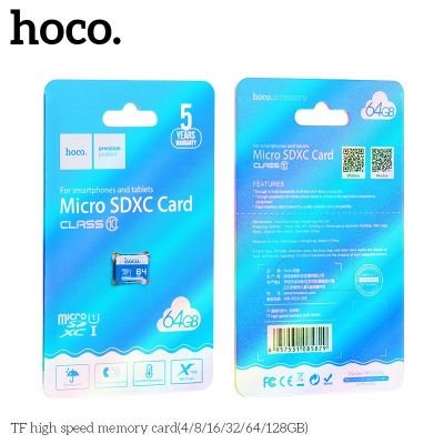 Thẻ nhớ 64GB class 10 tốc độ cao - chính hãng Hoco - chuẩn MicroSD dùng cho điện thoại - camera ip - máy ảnh